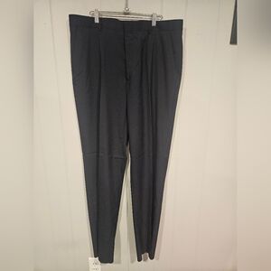 Vittorio Forti Men's Dress Pants Slacks Blue Wool Flat Front 38W Unhemmed NWT